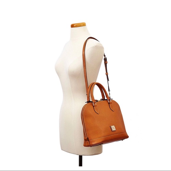 Dooney & Bourke Saffiano Leather Zip Satchel - Picture 2 of 8